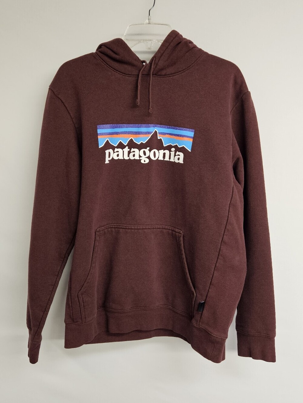 Patagonia P-6 Logo Uprisal Hoody Pullover Hoodie - Maroon Men Medium DISTRESS